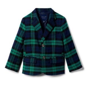JANIE and JACK PLAID WOOL BLAZER